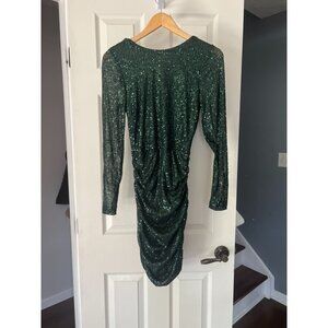 Windsor Sequin Dress Small S Hunter Green NWT Bodycon Long Sleeve Party Holiday